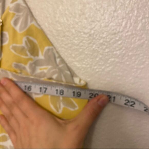 Cupshe Amelie Floral Tie Back Slip‎ Dress yellow floral sun rayon Large - Picture 11 of 13